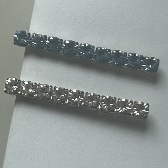 Danny Pollak Light Sapphire Swarovski Crystal Bobby Pin (#1) - approx. 2.5 in. - Picture 3 of 11